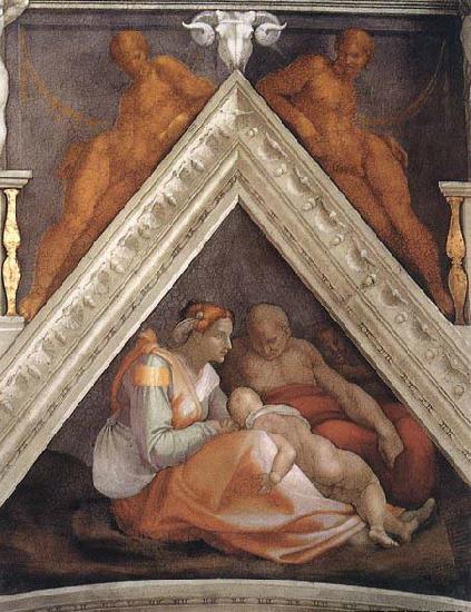 Michelangelo Buonarroti Ancestors of Christ: figures France oil painting art